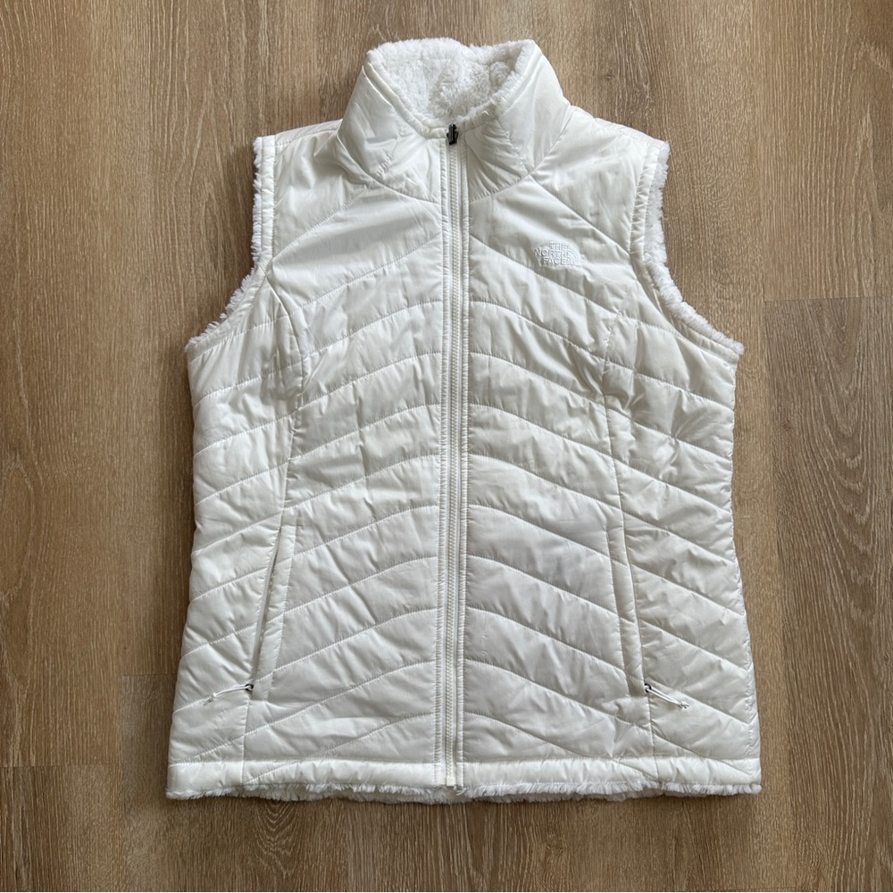The North Face Women's White Quilted Reversible Vest